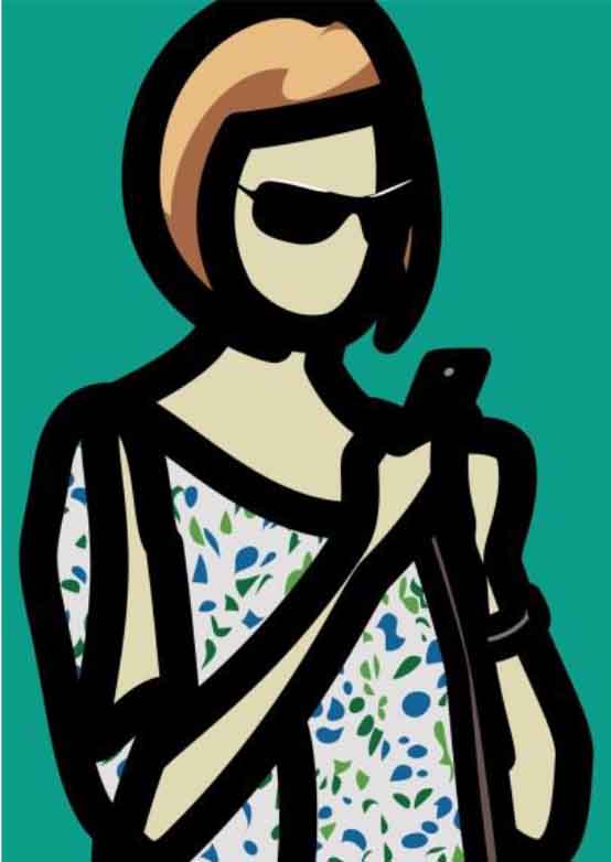 Doppelklick öffnet Großansicht Julian Opie: Tourist with blouse
