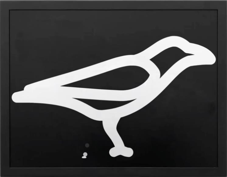 Julian Opie: Crow excreting