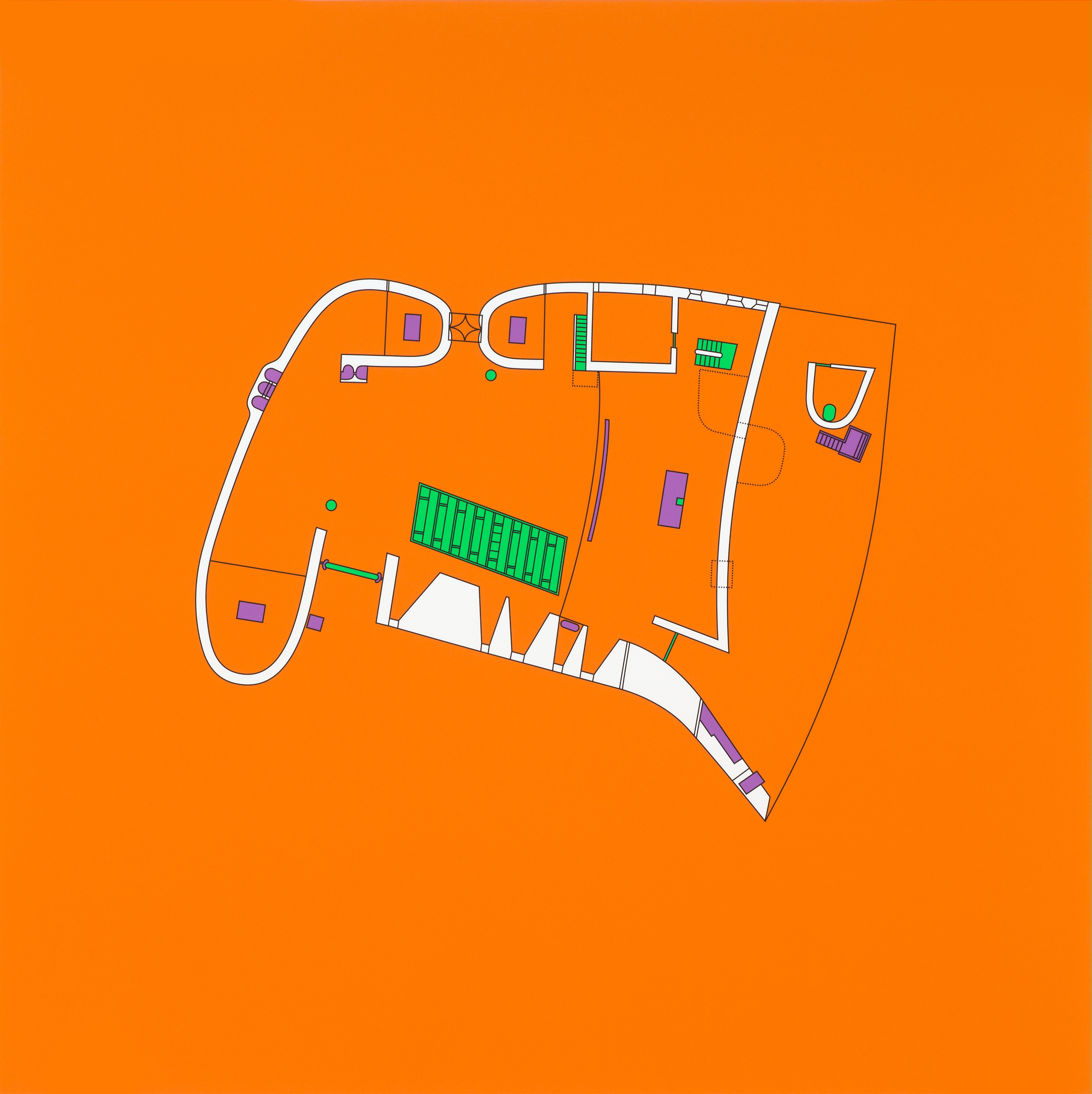 Michael Craig-Martin: Plan and Elevation (Ronchamp, France - part 1 of diptychon)