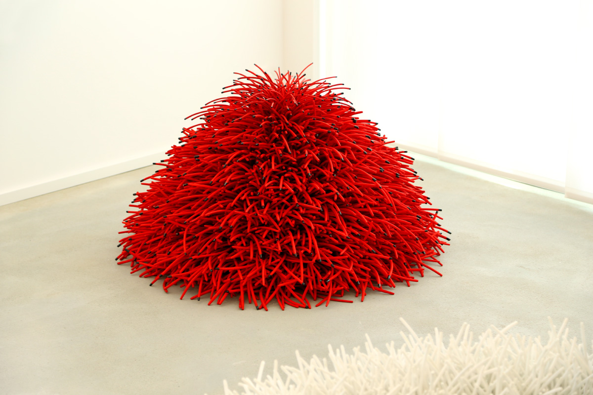 Bean Finneran: Red dome with black tips (DavisKlemmGallery)