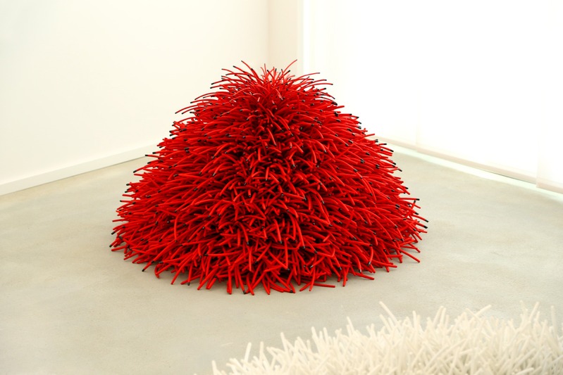 Bean Finneran: Red dome with black tips (DavisKlemmGallery)