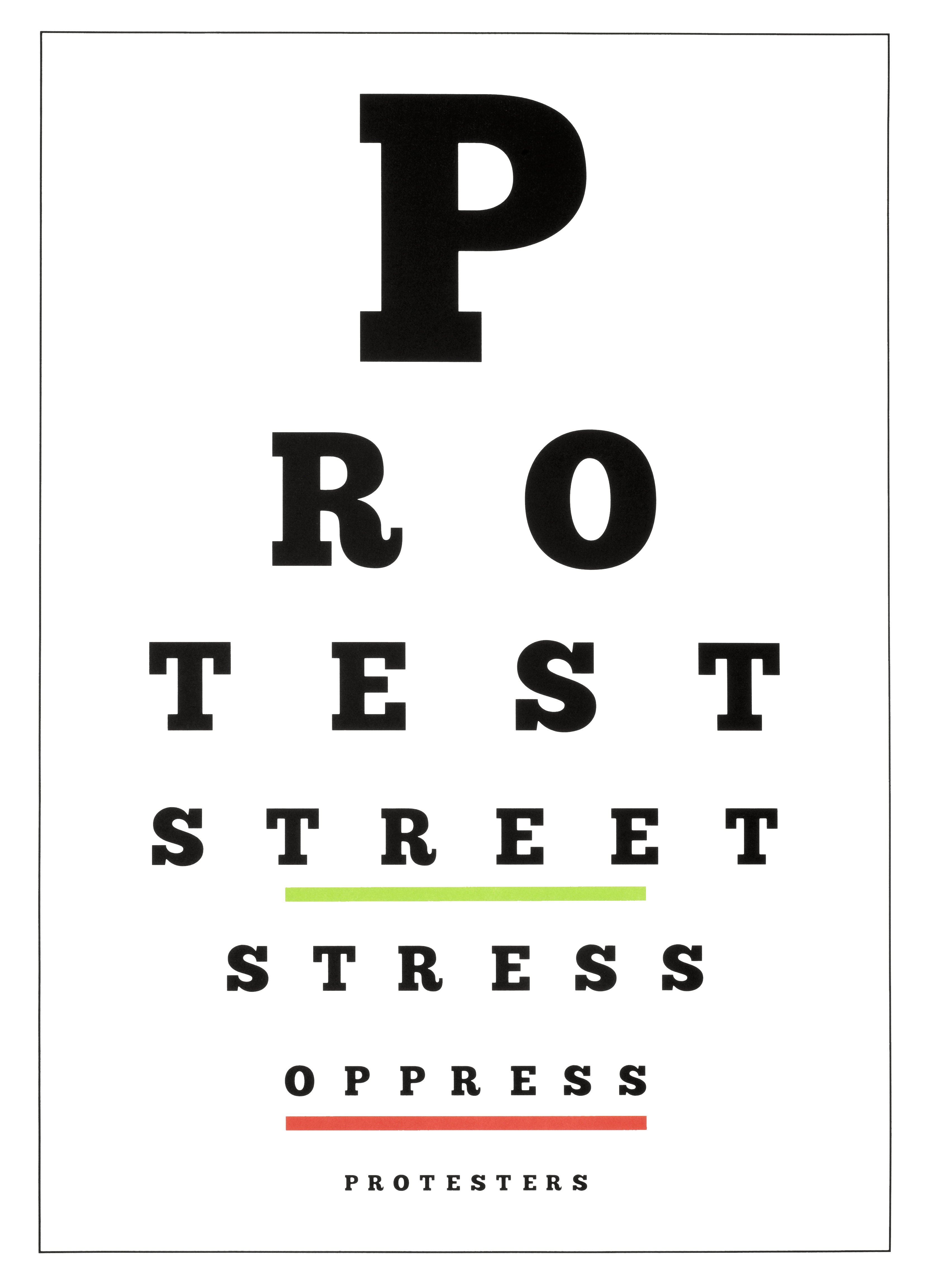 Doppelklick öffnet Großansicht Iván Navarro: Carta Visual (Protest)