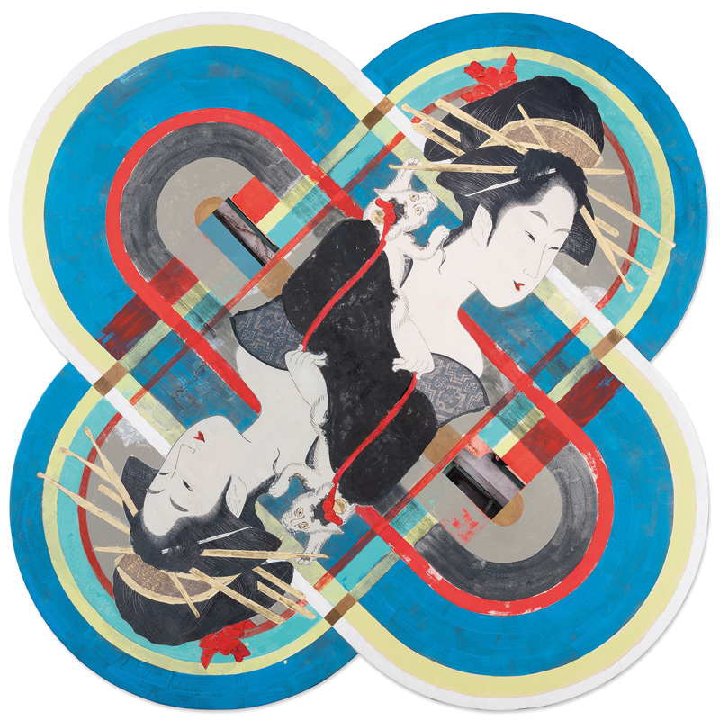 Doppelklick öffnet Großansicht Albrecht Wild: Utamaro II (Maiko mit Katze)