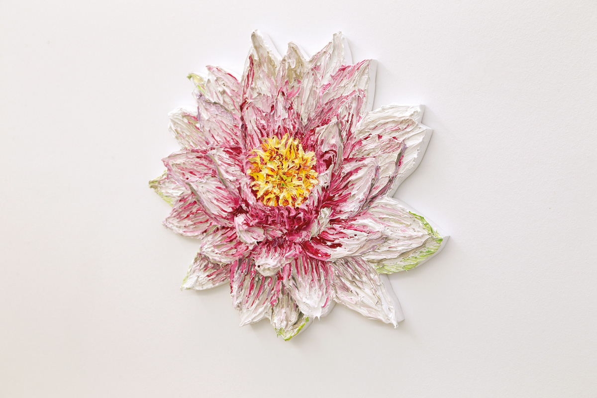 Katharina Gierlach: Seerose IV (weiß-pink)