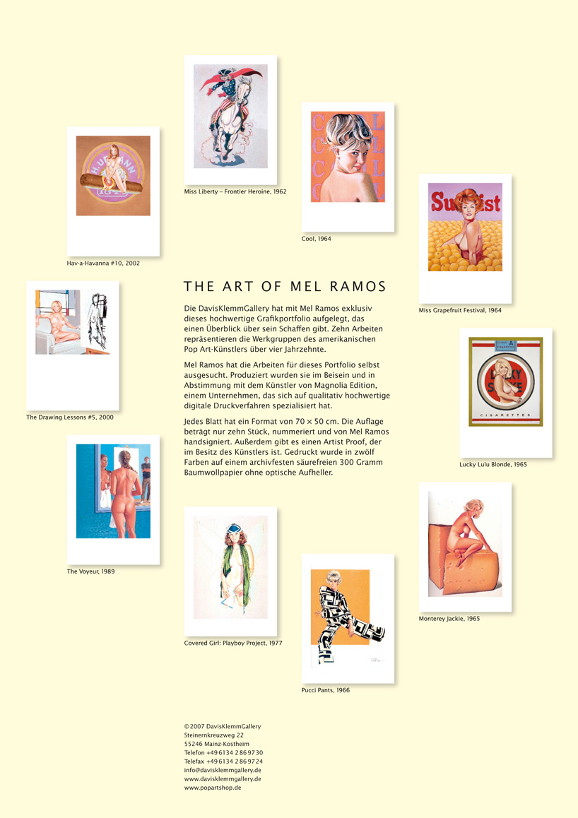 Doppelklick für Großansicht Portfolio: The Art of Mel Ramos