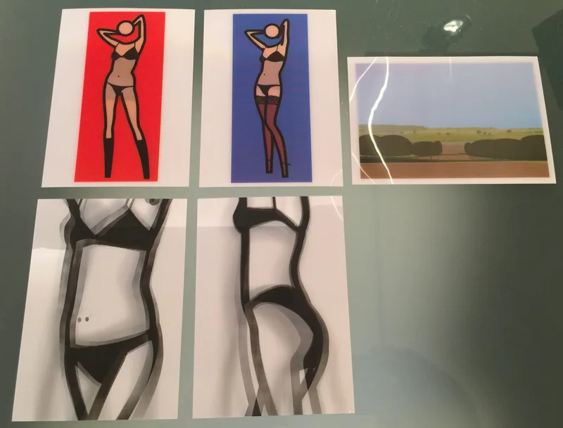 Julian Opie: Fünf  Wackelpostkarten