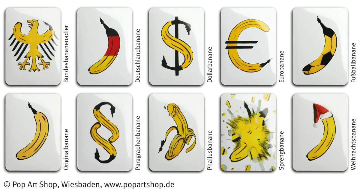 Bananensprayer: 10 Metallschilder