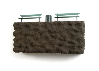Steve Johnson: Two park benches and bin