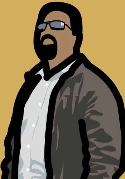 Julian Opie: Tourist with beard