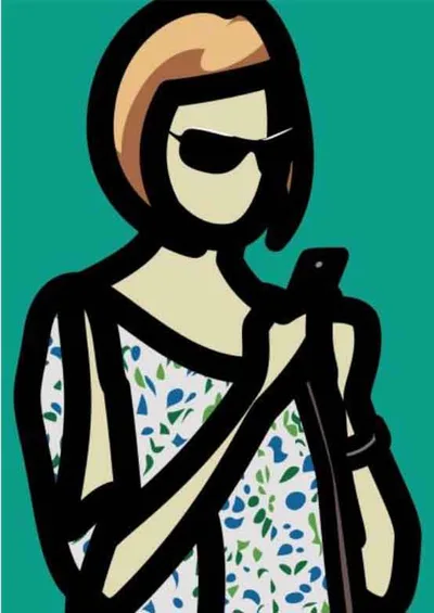 Julian Opie: Tourist with blouse