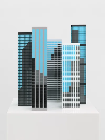 Doppelklick öffnet Großansicht Julian Opie: Modern Towers 1 (A-E)