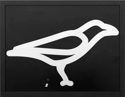 Doppelklick öffnet Großansicht Julian Opie: Crow excreting