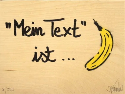 Thomas Baumgärtel: "Mein Text" ist Banane