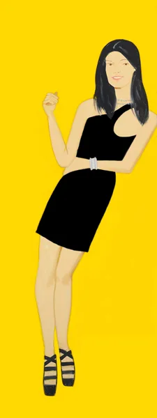 Alex Katz: Black dress 1 Yi