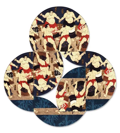 Albrecht Wild: Ukiyo-e "Rikishi" (1)