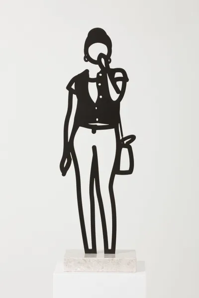 Julian Opie: Denim waistcoat (from Boston Statuettes)