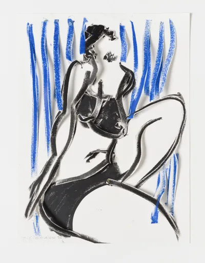 Marion Eichmann: Akt 2 (blau)