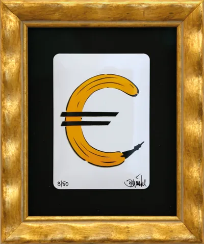 Thomas Baumgärtel: Eurobanane (mit Rahmen)