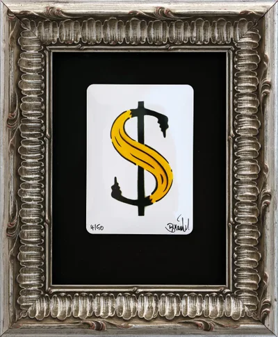 Thomas Baumgärtel: Dollarbanane (mit Rahmen)