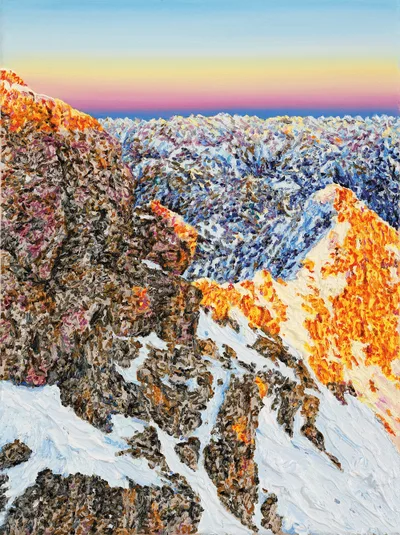 Doppelklick öffnet Großansicht Zugspitze bei Sonnenaufgang